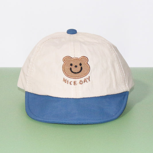 Kids Sunshade Baseball Cap with Letter Embroidery