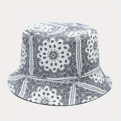 Men's Printed Bucket Hat Unisex Cotton Fisherman Cap