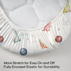 3 Pack Cartoon Printed Baby Crib Sheets Soft Microfiber Toddler Bedding