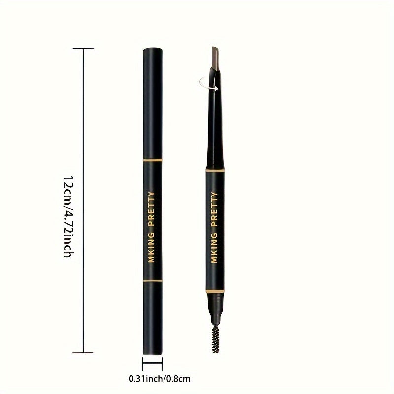 Waterproof Double-ended Eyebrow Pencil with Brush