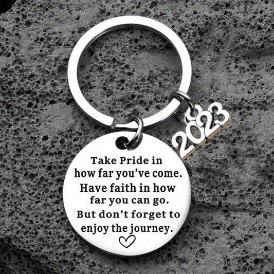 Creative Graduation Keychain Inspirational Gift for Him Her Women Men