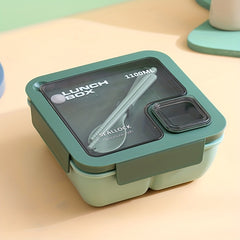 Leakproof Divided Bento Box With Cutlery Microwave Safe Lunch Box