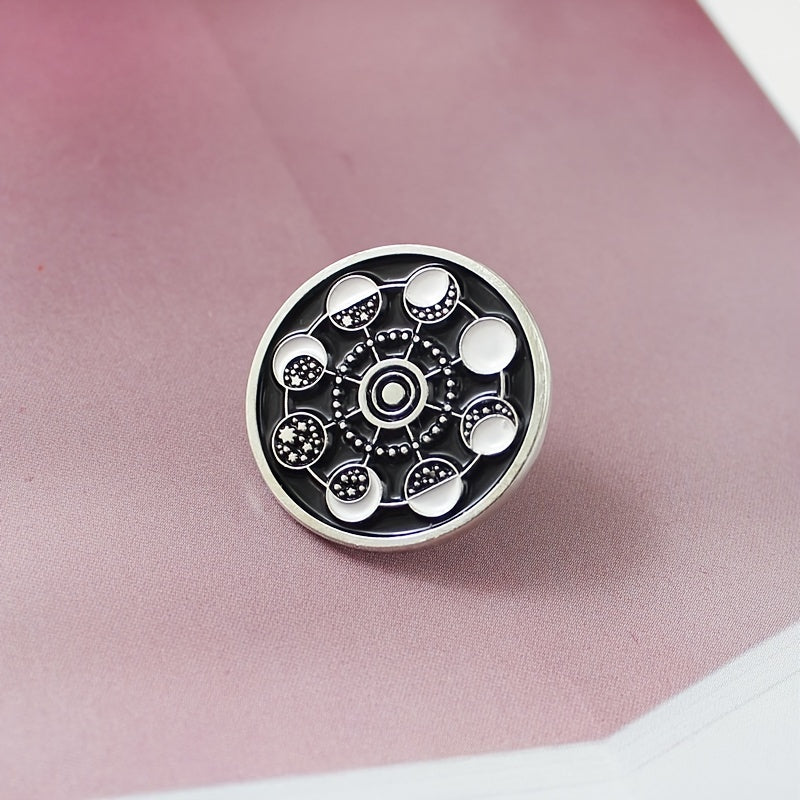 Circular Universe Starry Sky Moon Brooch