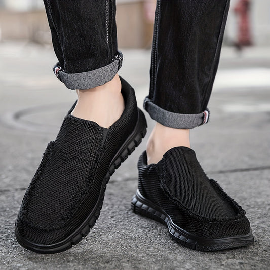 Men's Slip On Canvas Shoes Casual Flats Lightweight for Spring & Summer