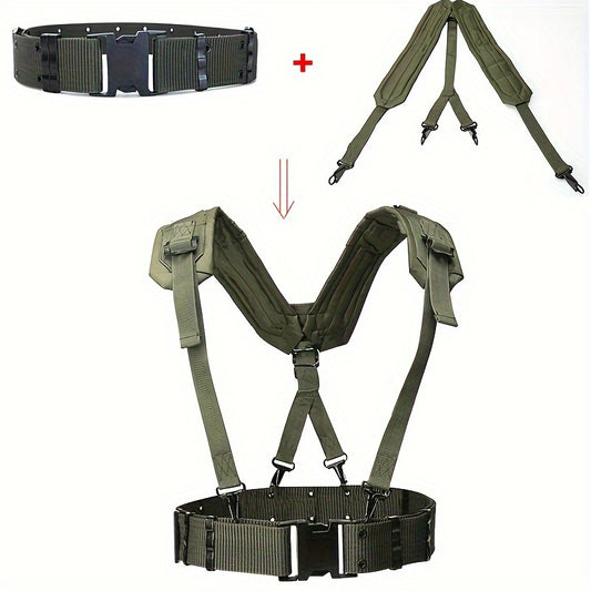 1pc Outdoor Belt with Double Shoulder Harness Chest Belt