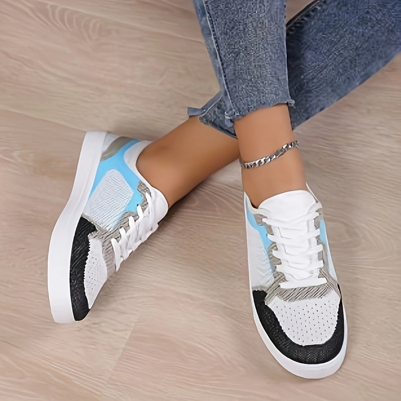 Women's Lace-up Skate Shoes Low Sneakers Comfort Lightweight Flats