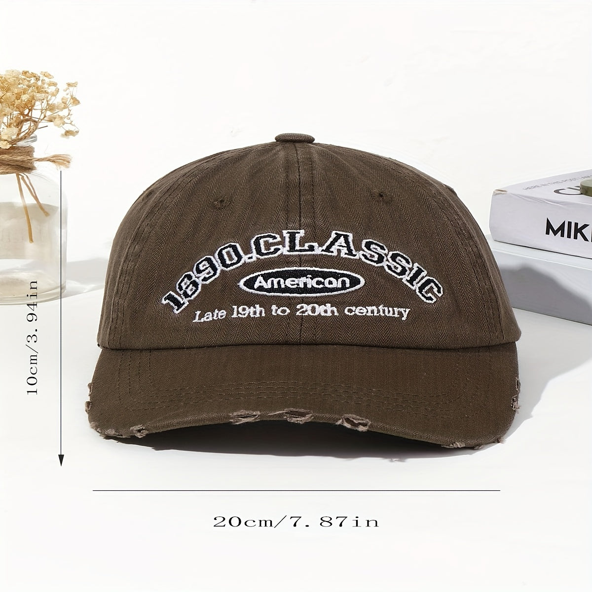 Water Washed Edge Grinding Baseball Cap Soft Top Wide Brim Peaked Cap
