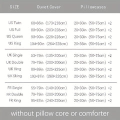 Cartoon Eyelash Print Duvet Cover Set Soft Comfortable Breathable