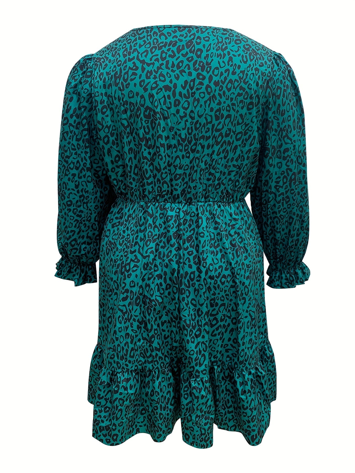  Sexy Leopard Print Long Sleeve Dress