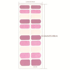 Self Adhesive Nail Stickers Glitter Glossy Waterproof Nail Art Decoration