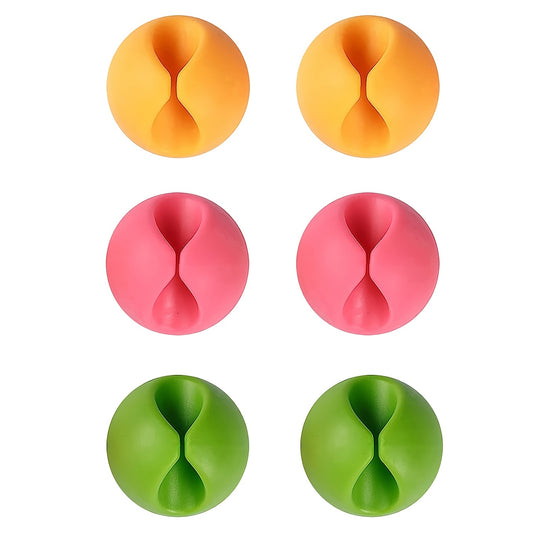 6pcs Colorful Cable Clips Adhesive Cord Organizer for Baby Toys