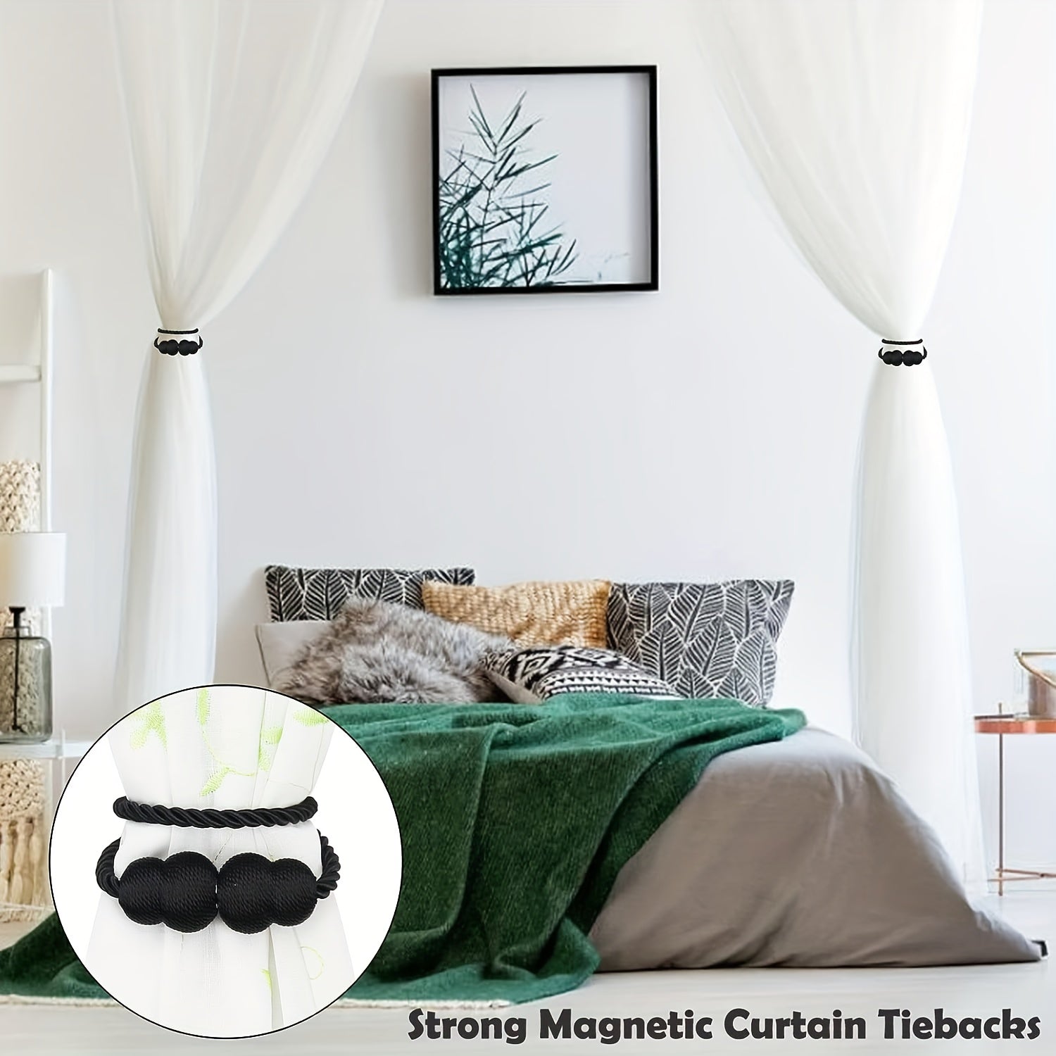 2pcs Magnetic Curtain Tieback Modern Curtain Holdback