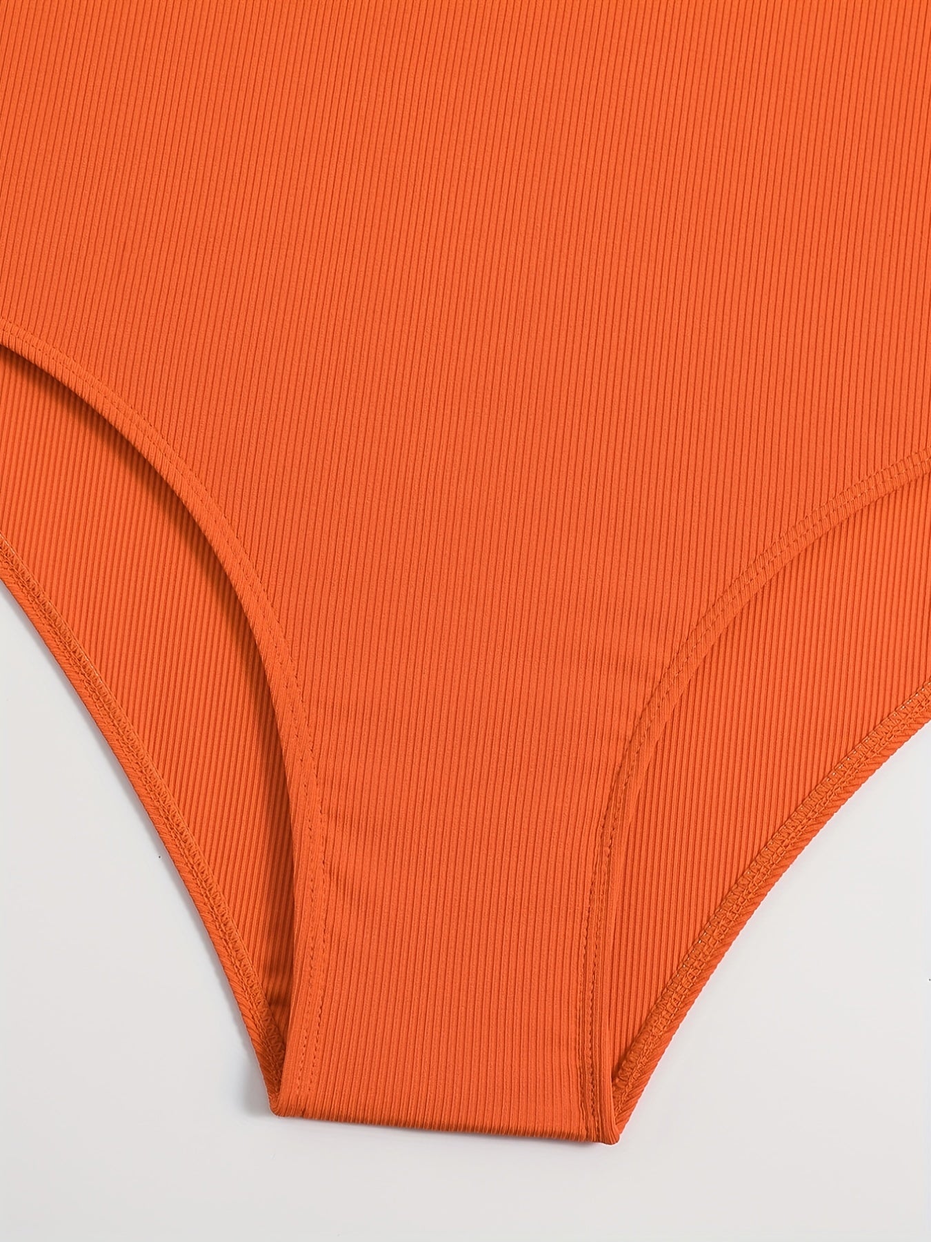 Women's Plus Solid Cut Out Ribbed One Piece Swimsuit