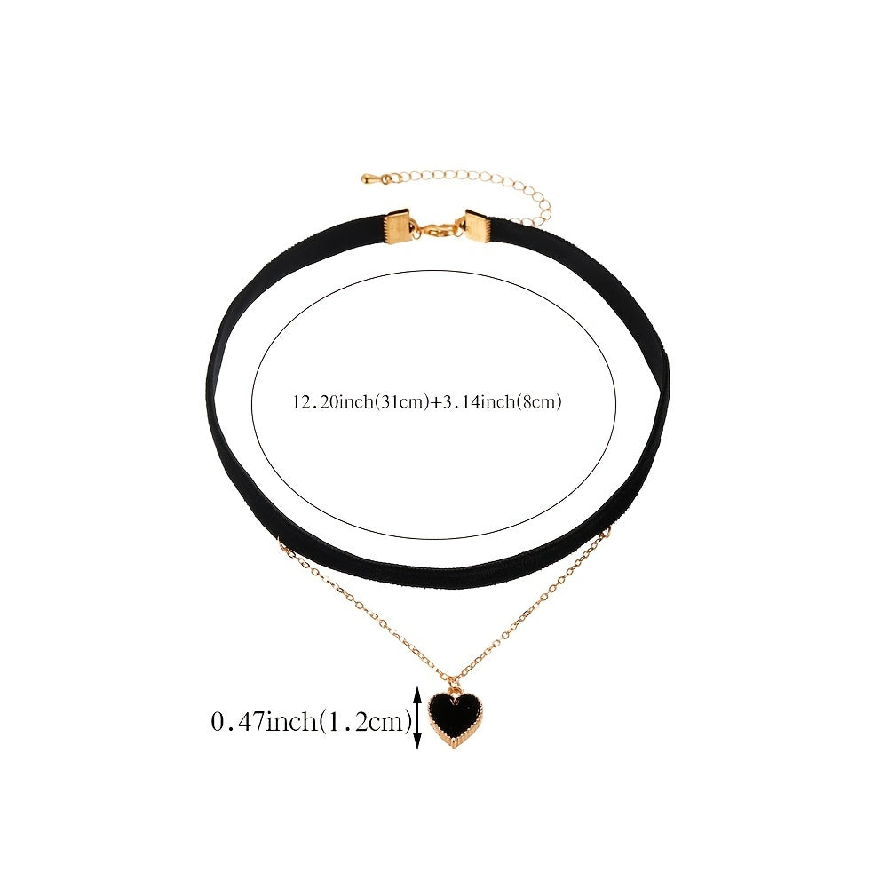 Velvet Choker Collar Necklace Vintage Clavicle Chain for Women Girl