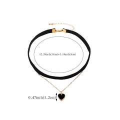 Velvet Choker Collar Necklace Vintage Clavicle Chain for Women Girl