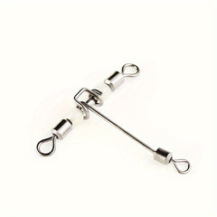 10pcs Fishing Swivel Connector T Shape 3-way Rolling Bearing