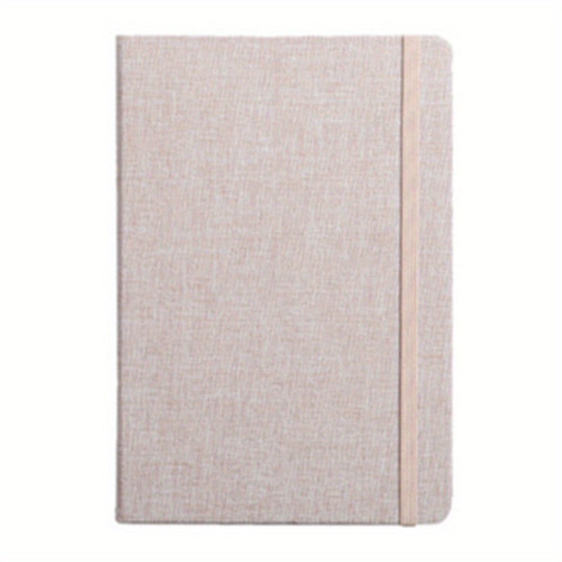 Hard Leather Office Notebook with Elastic Band & Cloth Surface