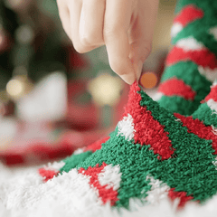 4 Pairs Christmas Print Socks Comfy & Fuzzy Warm Women's Stockings