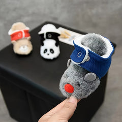 Cartoon Soft Warm Plus Fleece Boots for Baby Boys