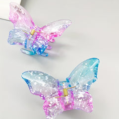 Gradient Butterfly Shaped Hair Claw Sweet Hair Claw Nonslip Ponytail Holder