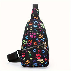 Floral Pattern Sling Backpack Chest Bag Oxford Cloth Crossbody Bag