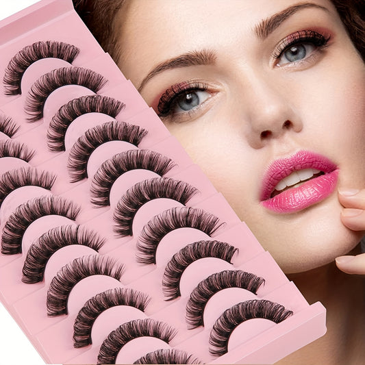 Faux Mink Hair False Eyelashes Little Devil 16mm Natural Look 10 Pairs