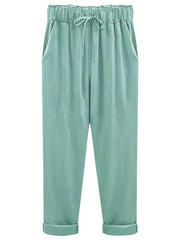 Women's Plus Size Solid Harem Pants