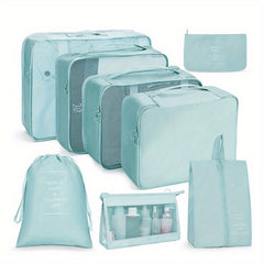 8Pcs Clothing Sorting Packaging Luggage Storage Bag Travel Toiletry Shoes Bag