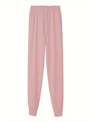 Women's Plus Size Solid Casual Pants with Fleece Liner