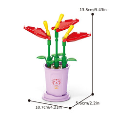 Creative Flower Building Block Toy - Home Decoration & Educational Gift