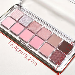 Pink Brown 12 Shadow Palette Matte Pearl Desire Sequins