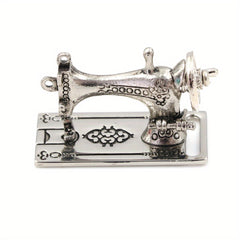 1:12 Scale Metal Sewing Machine Dollhouse Accessory
