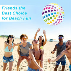 Colorful Striped Inflatable Dot Ball for Pool Parties & Family Gatherings