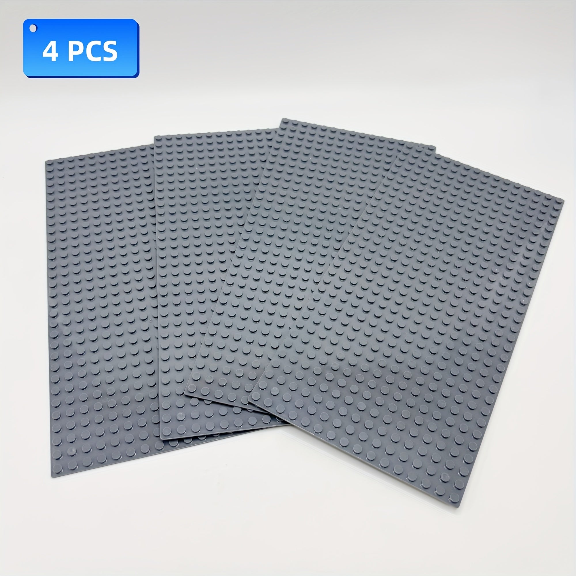 4pcs Building Block Baseplate Set, 25x12 Base Plates for Toys, Birthday