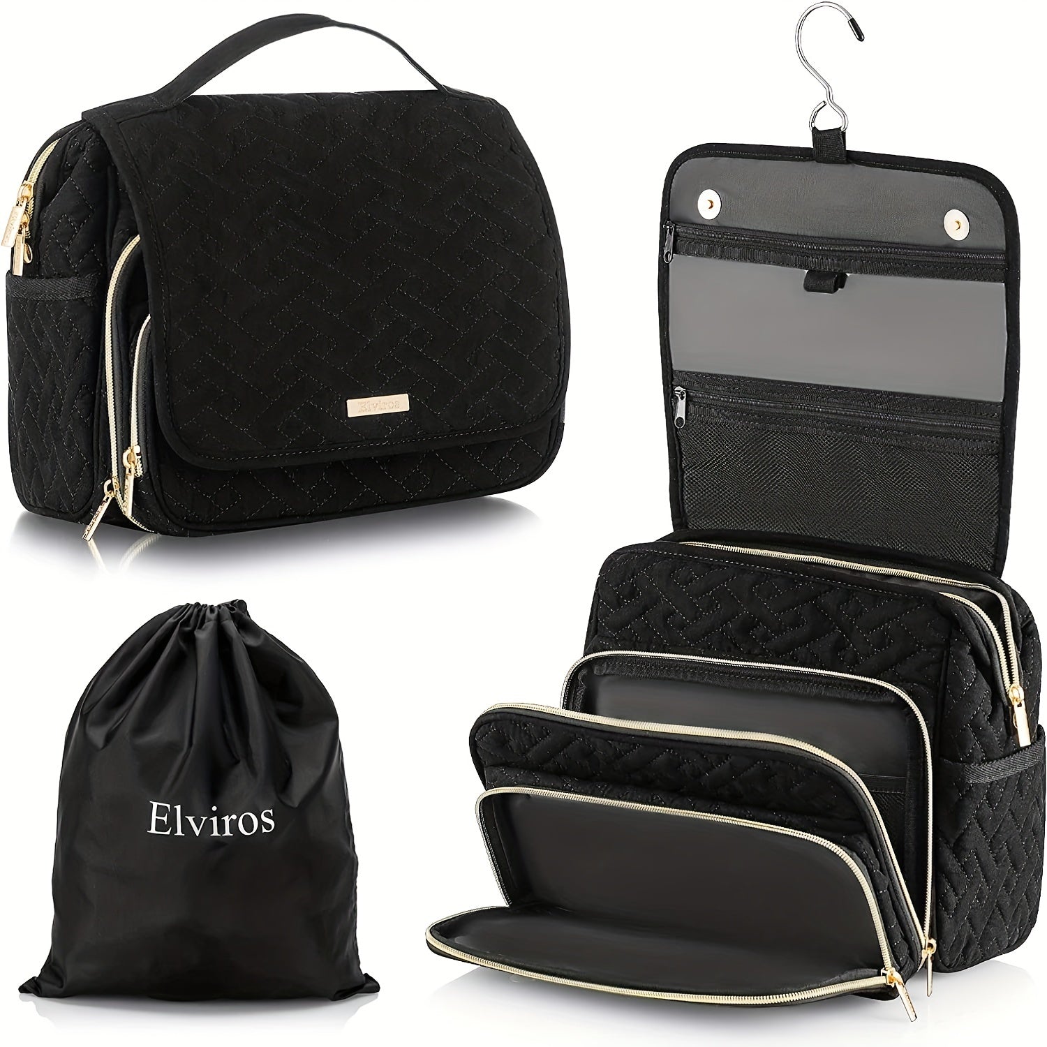 Women's Travel Toiletry Bag Makeup Organizer Waterproof Dopp Kit