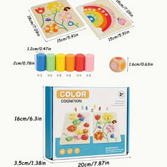 Matching Rods Kindergarten Cognitive Learning Activity