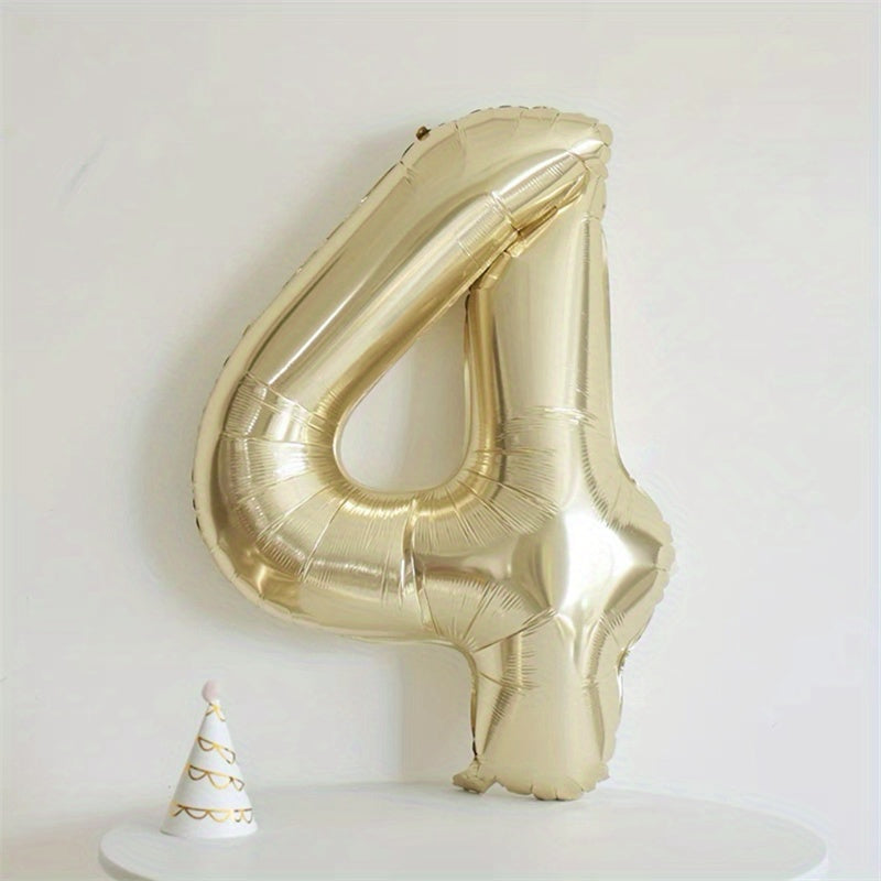 101 6 Cm Golden Number Aluminum Film Balloon Set for Children's Birthday Party