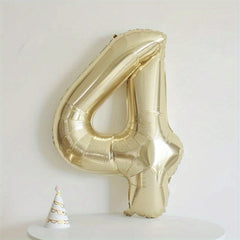 101 6 Cm Golden Number Aluminum Film Balloon Set for Children's Birthday Party