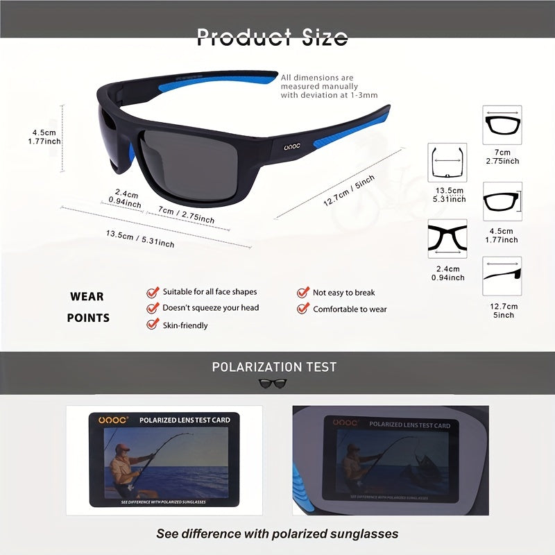 Men's Polarized Sports Sunglasses For Running Cycling Golf Fishing