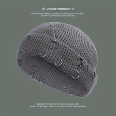 Candy Knit Hat Brooch Unisex Hip Hop Skull Hat