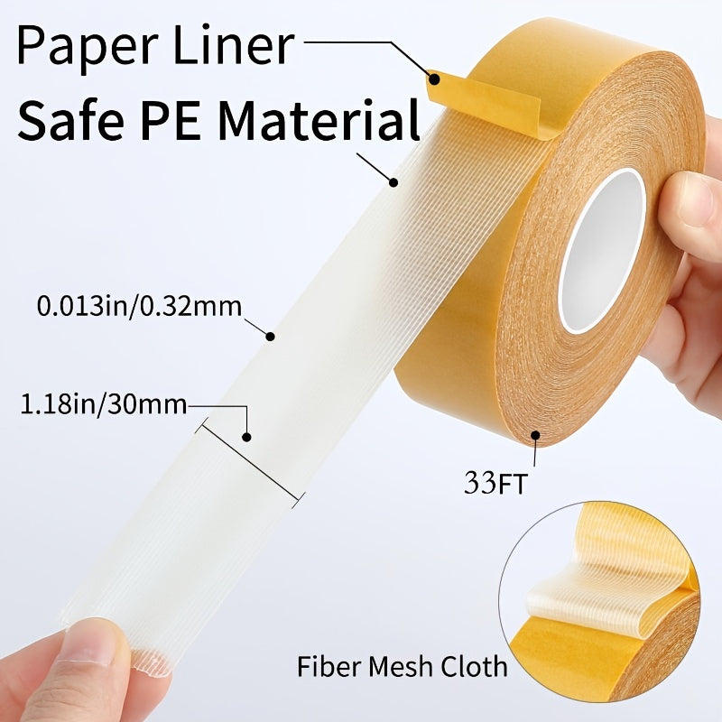 33ft Double Sided Fabric Tape Heavy Duty Duct Cloth Tape