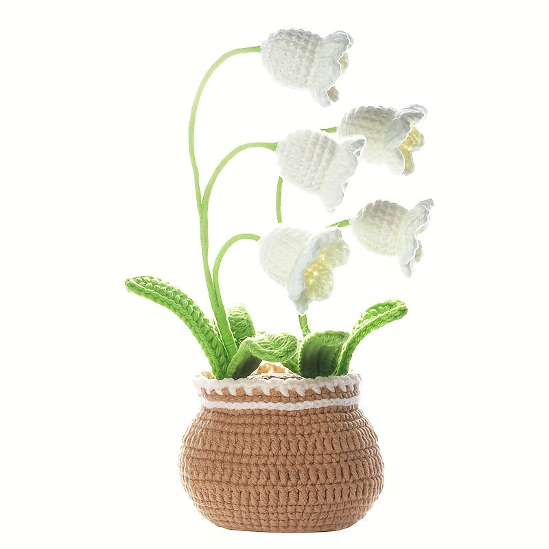 Beginner Crochet Kit Material Package DIY Flower Large Potted Ornament Tool
