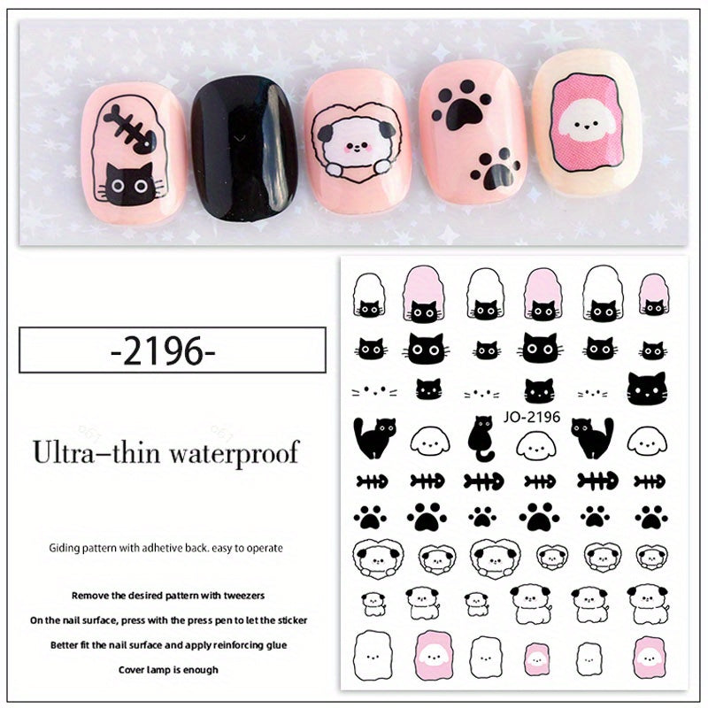 Cat Dog Nail Sticker Nail Art Decoration