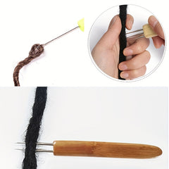 Dreadlocks Tool Set 12pcs Crochet Hooks 40pcs Hair Rings