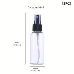 12Pcs 10ml Travel Size Refillable Perfume Atomizer Bottle