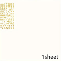 8 Sheets Golden Letter Stickers Small Glitter Self Adhesive Alphabet Stickers