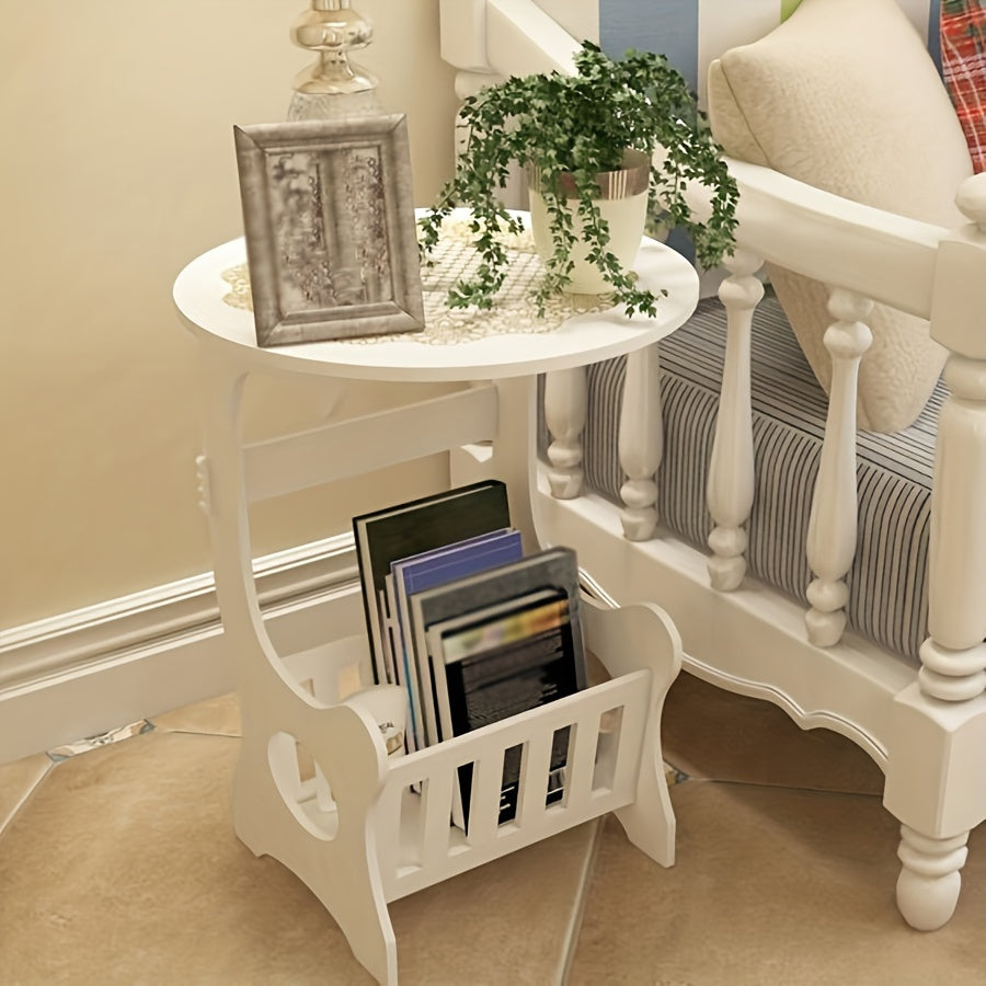 Nordic Bedside Table Mini Round Table Living Room Small Sofa Storage Cabinet