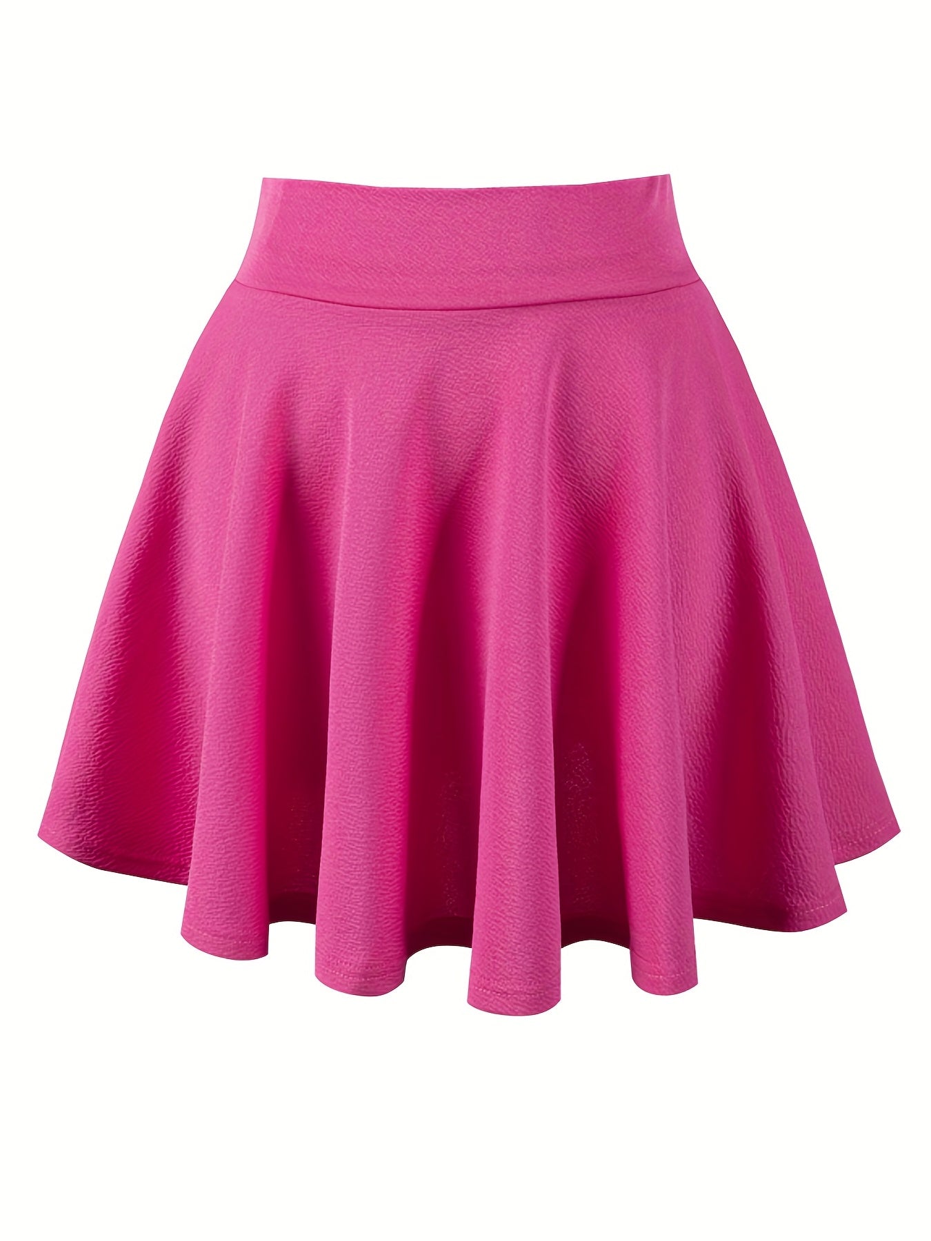 Kpop Solid High Waist Skater Skirts Casual Pleated Comfy Mini Skirts
