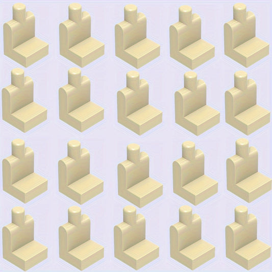 20pcs Building Block Fences, Three Colors for DIY Projects