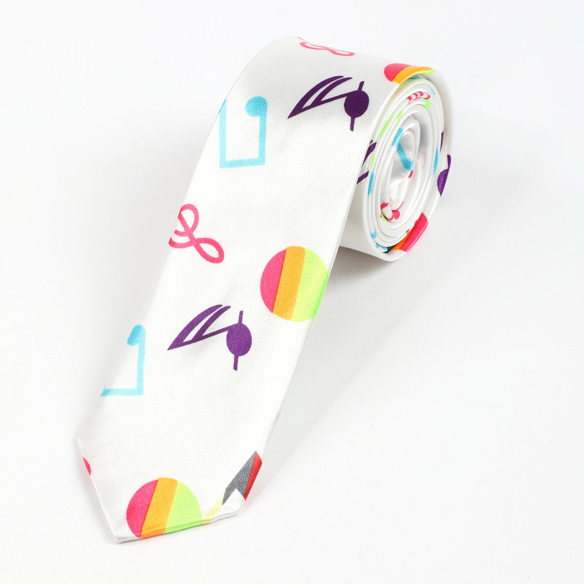 Musical Note Print Necktie Tie Unisex Shirt Tie For Women